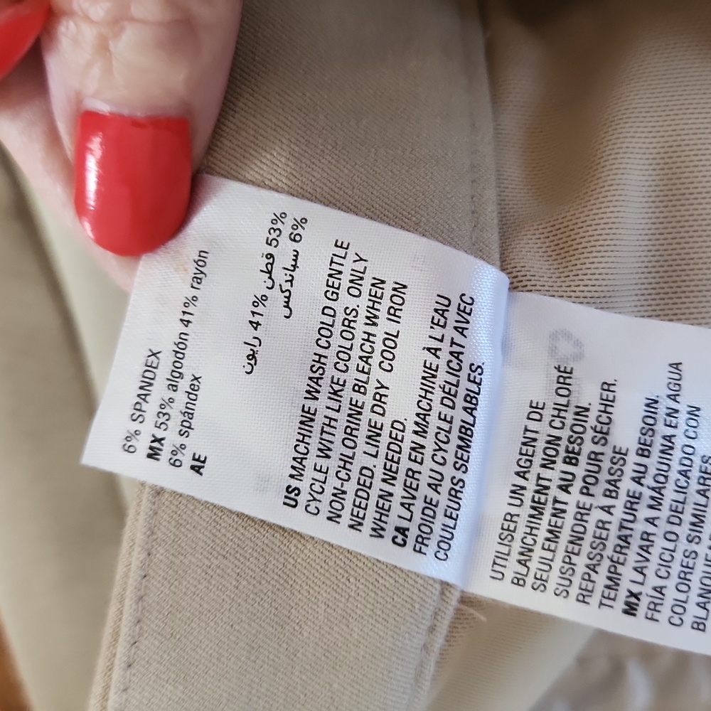 Charter Club Khaki Tan Ankle Pants Size 12 EUC - Picture 6 of 7